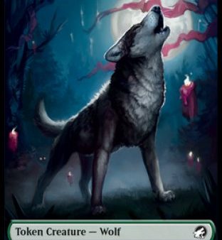 Wolf    Devil Double-Sided Token [Innistrad: Midnight Hunt Tokens] For Discount