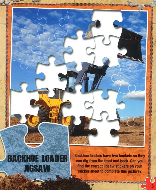 S & A Jigsaws: Diggers Sticker Jigsaw Book Online now