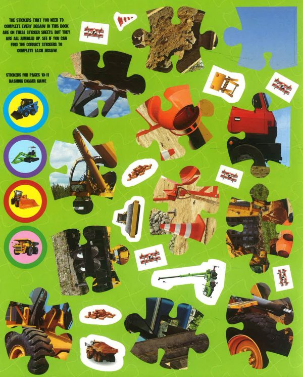 S & A Jigsaws: Diggers Sticker Jigsaw Book Online now